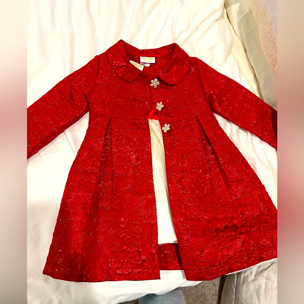 Blueberi gold toddler girls dress